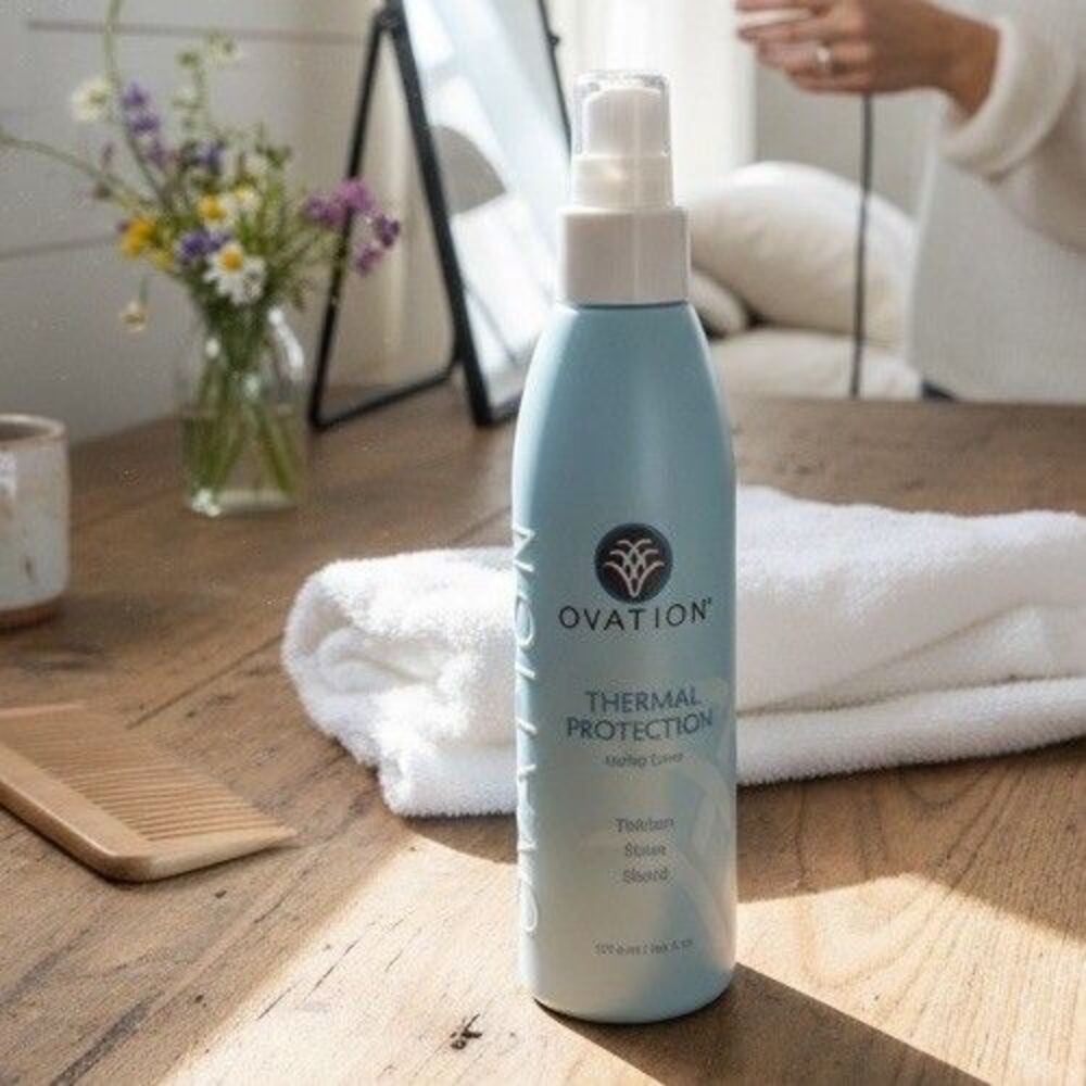 Ovation Hair Thermal Protection Sprays Thicken Shine Shield Smooth 6oz RARE